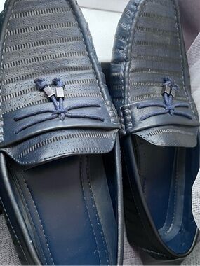 Men's Navy Casual Tassel Slip-On Loafers